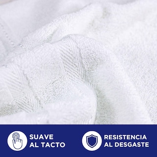 Foto 4 | Foto 4 | Toallas de Medio Baño 4 Piezas 100% Algodón 70 x 140 Blancas