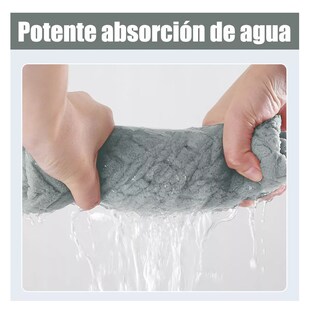 Foto 4 | Foto 4 | Toallas de Baño Grande 70 × 140 cm 3 Piezas Gris Oscuro Café Oscuro y Verde