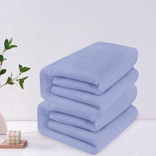 Foto 1 | Foto 1 | Toalla De Baño Grande Completo 100% Algodón Suave Color Pack 2 Piezas Azul