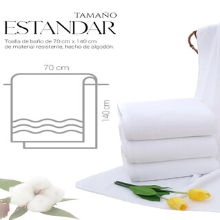 Foto 4 | Foto 4 | Toalla de Baño Algodón Lab.g Blanco