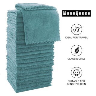 Foto 6 | Foto 6 | Juego De Paños Moonqueen Ultra Soft Premium De 30 X 30 Cm Paquete De 24 - Venta Internacional.