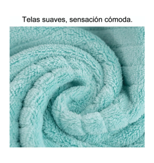 Foto 3 | Foto 3 | Set 2 Toallas De Baño Lana Coral Suave De Alta Densidad, Color Azul Celeste
