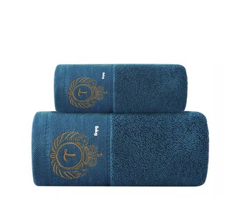Foto 1 | Foto 1 | Toallas de Baño 70x140 y 35x75 cm Azules 2 Piezas