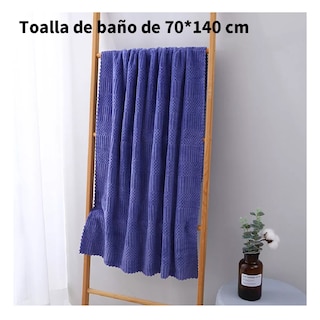 Foto 4 | Foto 4 | 4 Pzs Juego Toalla Baño,lana Coral Suave De Alta Densidad Azul Oscuro Y Rosa Profundo