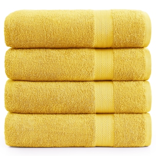Foto 1 | Foto 1 | Paquete De 4 Toallas De Baño Lane Linen 100% Algodón (70 X 140 Cm) - Mimosa - Venta Internacional.