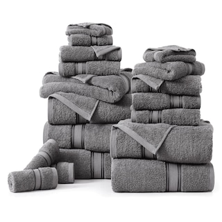 Foto 2 | Foto 2 | Juego De Toallas Lane Linen Luxury, 100% Algodón, 18 Piezas, Gris Frío - Venta Internacional.