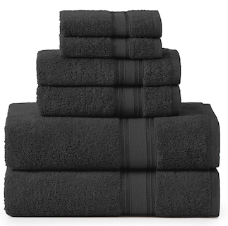 Foto 1 | Foto 1 | Juego De Toallas De Baño Lane Linen Luxury, 6 Piezas, 100% Algodón, Color Negro - Venta Internacional.