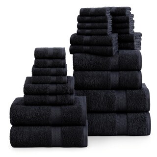 Foto 1 | Foto 1 | Juego De Toallas De Baño Lane Linen, 24 Unidades, 100% Algodón, Color Negro - Venta Internacional.