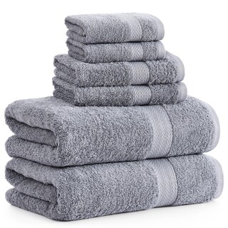Foto 2 | Foto 2 | Juego De Toallas De Baño Lane Linen, Color Gris, 100% Algodón, 6 Unidades, 600 G/m² - Venta Internacional.