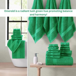 Foto 3 | Foto 3 | Juego De Toallas De Baño Lane Linen, 100% Algodón, 24 Piezas, Emerald - Venta Internacional.