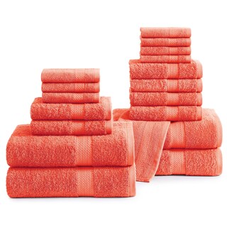Foto 1 | Foto 1 | Juego De Toallas De Baño Lane Linen, 18 Unidades, 100% Algodón Living Coral - Venta Internacional.