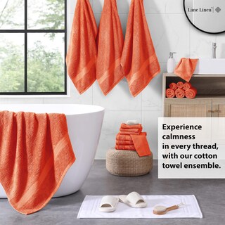 Foto 3 | Foto 3 | Juego De Toallas De Baño Lane Linen, 18 Unidades, 100% Algodón Living Coral - Venta Internacional.