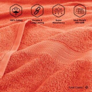 Foto 6 | Foto 6 | Juego De Toallas De Baño Lane Linen, 18 Unidades, 100% Algodón Living Coral - Venta Internacional.
