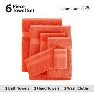 Foto 4 | Foto 4 | Juego De Toallas De Baño Lane Linen Tiger Lily, 100% Algodón, 6 Piezas - Venta Internacional.