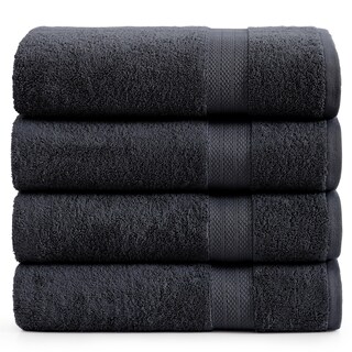 Foto 1 | Foto 1 | Juego De Toallas De Baño Lane Linen, 100% Algodón, 4 Unidades, 35 X 66 Cm, Color Negro - Venta Internacional.