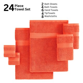 Foto 5 | Foto 5 | Juego De Toallas De Baño Lane Linen, 24 Piezas, 100% Algodón - Venta Internacional.