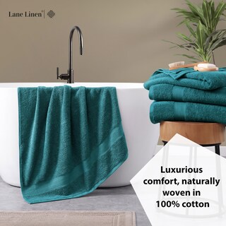 Foto 4 | Foto 4 | Toallas De Baño Lane Linen 100% Algodón Extra Grandes (paquete De 4) - Venta Internacional.