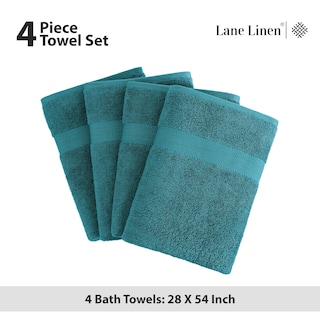 Foto 5 | Foto 5 | Toallas De Baño Lane Linen 100% Algodón Extra Grandes (paquete De 4) - Venta Internacional.