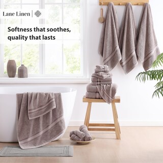 Foto 4 | Foto 4 | Juego De Toallas De Baño Lane Linen, 100% Algodón, 18 Piezas, Platino - Venta Internacional.