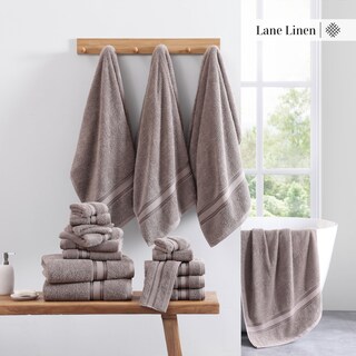 Foto 5 | Foto 5 | Juego De Toallas De Baño Lane Linen, 100% Algodón, 18 Piezas, Platino - Venta Internacional.