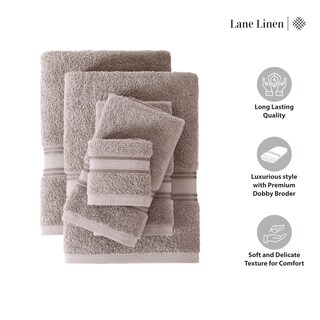 Foto 6 | Foto 6 | Juego De Toallas De Baño Lane Linen, 100% Algodón, 18 Piezas, Platino - Venta Internacional.