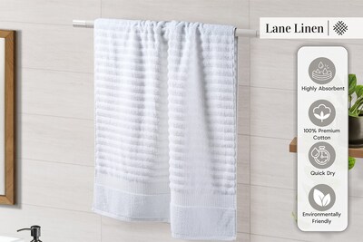 Foto 5 | Foto 5 | Juego De Toallas Lane Linen De Algodón Acanalado De 6 Piezas Para Baño - Venta Internacional.