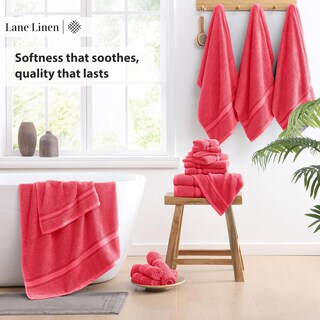 Foto 4 | Foto 4 | Juego De Toallas De Baño Lane Linen Luxury, 100% Algodón, 18 Unidades, Madreselva - Venta Internacional.