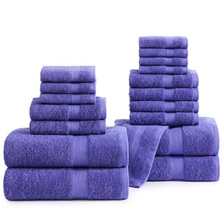 Foto 1 | Foto 1 | Juego De Toallas De Baño Lane Linen Cotton, 18 Piezas, 100% Algodón, Azul Irlandés - Venta Internacional.