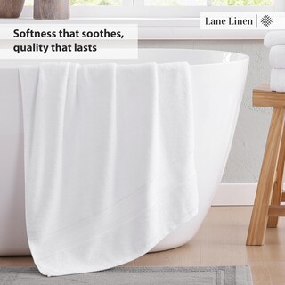 Foto 4 | Foto 4 | Juego De Toallas Lane Linen Luxury, 3 Piezas, 100% Algodón, Color Blanco - Venta Internacional.