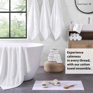Foto 3 | Foto 3 | Juego De Toallas De Baño Lane Linen, 18 Piezas, 100% Algodón, Color Blanco, Baño - Venta Internacional.