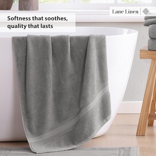 Foto 4 | Foto 4 | Juego De Toallas Lane Linen Luxury De 6 Piezas, 100% Algodón, Color Gris Espacial - Venta Internacional.
