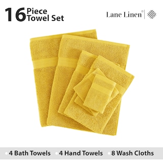 Foto 4 | Foto 4 | Juego De Toallas De Baño Lane Linen, 16 Unidades, 100% Algodón, 600 G/m², Absorbentes - Venta Internacional.