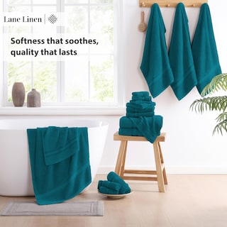 Foto 4 | Foto 4 | Juego De Toallas Lane Linen Luxury, 100% Algodón, 18 Piezas Sea Port - Venta Internacional.