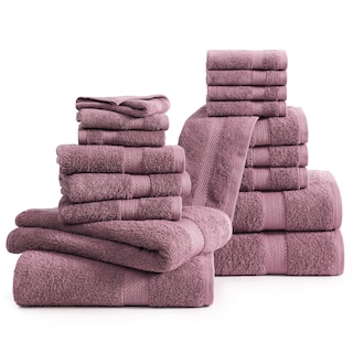 Foto 2 | Foto 2 | Juego De Toallas De Baño Lane Linen, 100% Algodón, 18 Unidades Wishful Mauve - Venta Internacional.