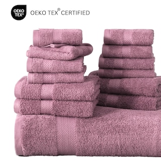 Foto 7 | Foto 7 | Juego De Toallas De Baño Lane Linen, 100% Algodón, 18 Unidades Wishful Mauve - Venta Internacional.