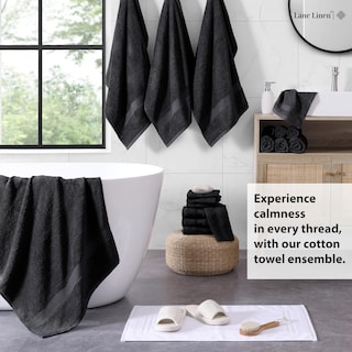 Foto 3 | Foto 3 | Juego De Toallas De Baño Lane Linen, 18 Unidades, 100% Algodón, 550 G/m², Color Negro - Venta Internacional.