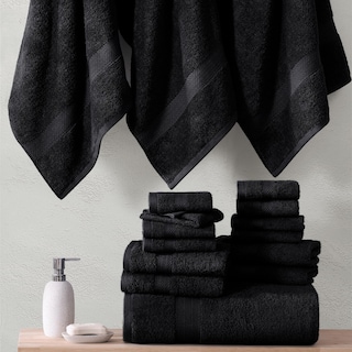 Foto 5 | Foto 5 | Juego De Toallas De Baño Lane Linen, 18 Unidades, 100% Algodón, 550 G/m², Color Negro - Venta Internacional.