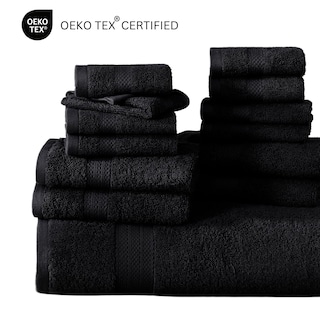 Foto 7 | Foto 7 | Juego De Toallas De Baño Lane Linen, 18 Unidades, 100% Algodón, 550 G/m², Color Negro - Venta Internacional.