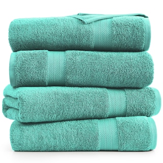 Foto 2 | Foto 2 | Juego De Toallas De Baño Lane Linen, 100% Algodón, Secado Rápido, Color Verde Azulado (4 X 70 X 140 Cm) - Venta Internacional.