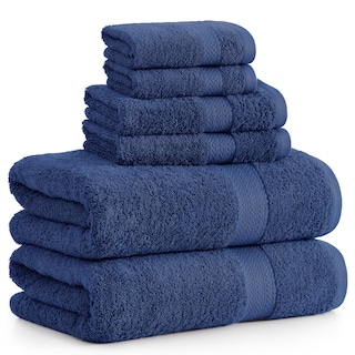 Foto 1 | Foto 1 | Juego De Toallas De Baño Lane Linen, 100% Algodón, 6 Piezas, Azul Marino - Venta Internacional.