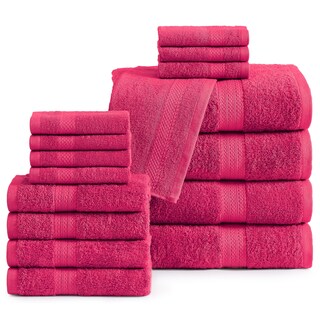 Foto 1 | Foto 1 | Juego De Toallas De Baño Lane Linen, 16 Unidades, 100% Algodón, 600 G/m², Fucsia - Venta Internacional.