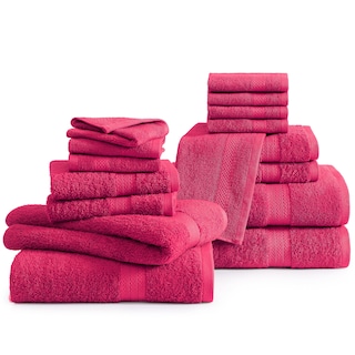 Foto 2 | Foto 2 | Juego De Toallas De Baño Lane Linen, 16 Unidades, 100% Algodón, 600 G/m², Fucsia - Venta Internacional.