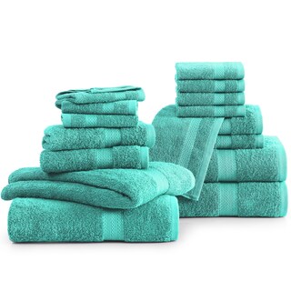 Foto 2 | Foto 2 | Juego De Toallas De Baño Lane Linen, 16 Unidades, 100% Algodón, 600 G/m², Verde Azulado - Venta Internacional.