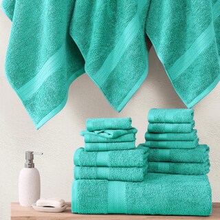 Foto 5 | Foto 5 | Juego De Toallas De Baño Lane Linen, 16 Unidades, 100% Algodón, 600 G/m², Verde Azulado - Venta Internacional.