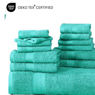 Foto 7 | Foto 7 | Juego De Toallas De Baño Lane Linen, 16 Unidades, 100% Algodón, 600 G/m², Verde Azulado - Venta Internacional.