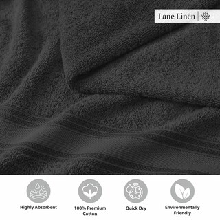 Foto 6 | Foto 6 | Juego De Toallas De Baño Lane Linen, 100% Algodón, Zero Twist, 4 Piezas - Venta Internacional.