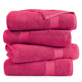 Foto 2 | Foto 2 | Juego De Toallas De Baño Lane Linen, 100% Algodón, 4 Unidades, 35 X 66 Cm, Fucsia - Venta Internacional.