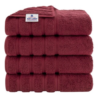 Foto 1 | Foto 1 | Juego De Toallas De Baño American Soft Linen Luxury, 4 Piezas, 100% Algodón - Venta Internacional.