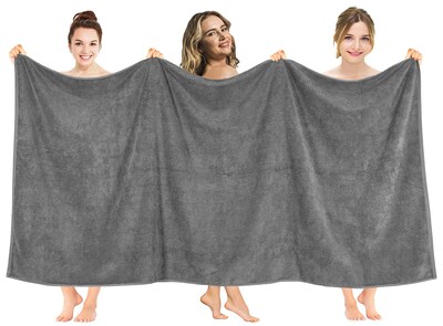 Foto 1 | Foto 1 | Toalla De Baño American Soft Linen Gris Oscuro 100% Algodón 40x80 Cm - Venta Internacional.