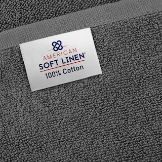 Foto 6 | Foto 6 | Toalla De Baño American Soft Linen Gris Oscuro 100% Algodón 40x80 Cm - Venta Internacional.